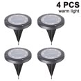 thumbnail image 1 of FloreceBien - Paquete de 4 luces solares para suelo, 8 luces LED de disco solares para exteriores, luces impermeables para suelo, luces solares para jardín, luces de paisaje para caminos, patios,, 1 of 8