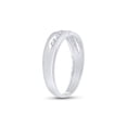 thumbnail image 4 of 10kt White Gold Mens Round Diamond Wedding Band Ring 1/8 Cttw, 4 of 4