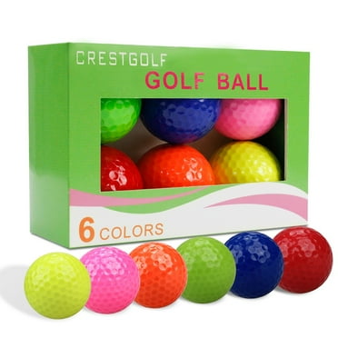 Crestgolf Colored Golf Balls 6 Pack Mini Golf Balls for Indoor&Outdoor Short Game Office