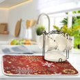 thumbnail image 5 of Christmas Snowflake Dish Drying Mat 16x18 inch Absorbent Reversible Microfiber Mat Dish Dry Pad Protector for Kitchen, 5 of 7