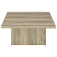 thumbnail image 3 of Coaster Devar Square Engineered Wood Coffee Table in Distressed Pine, 3 of 8