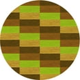 thumbnail image 1 of Ahgly Company Indoor Round Patterned Saddle Brown Area Rugs, 7' Round, 1 of 6