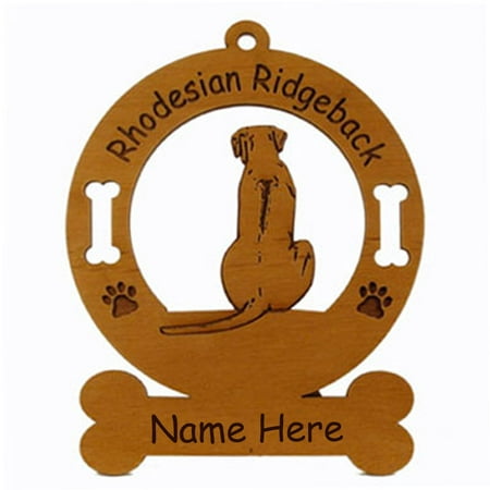 Rhodesian Ridgeback Sitting Dog Ornament Personalized with Your Dog's Name
