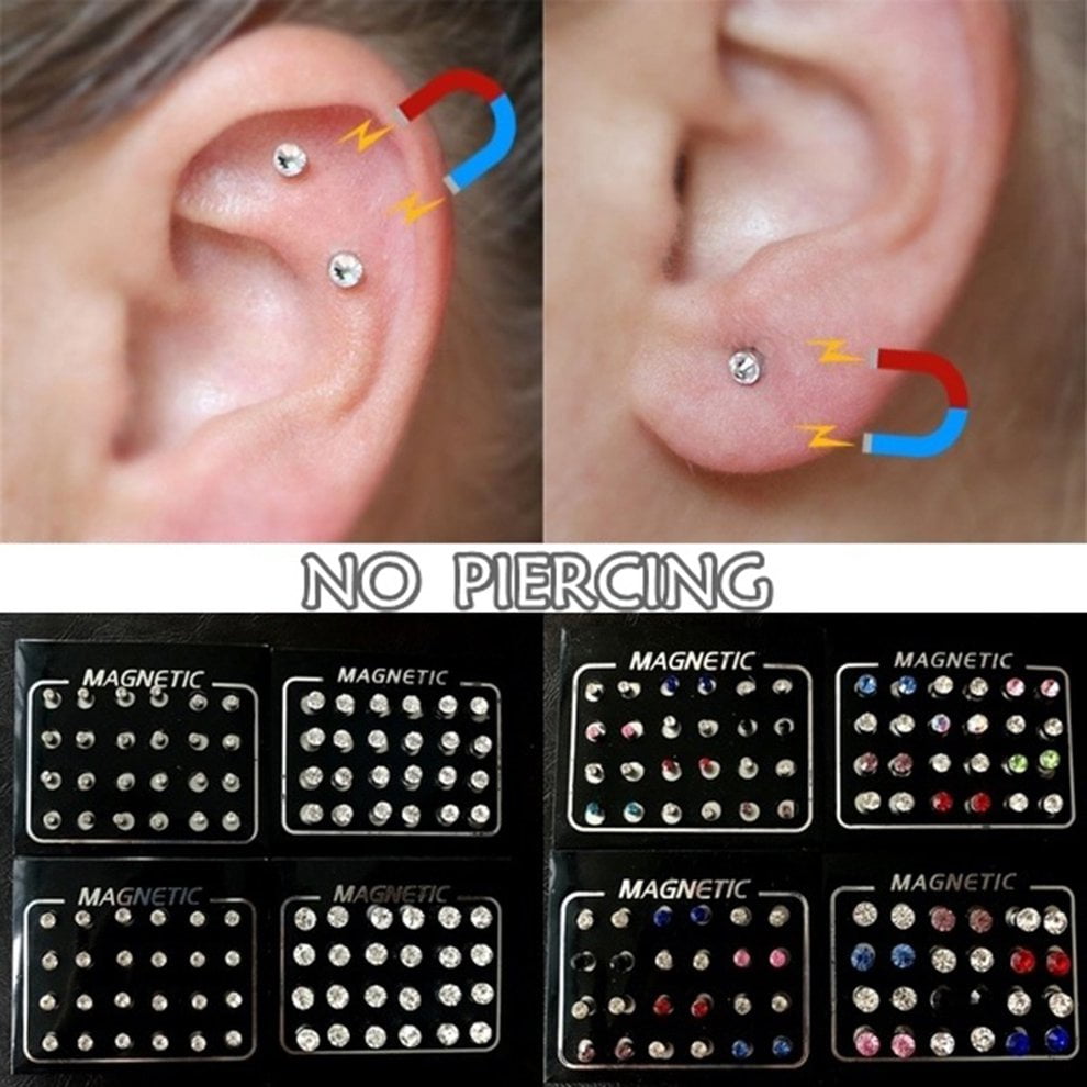 Magnetic Earrings Silver  Konga Online Shopping
