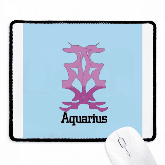 Rebellious Free Aquarius Art Deco Fashion Mousepad Stitched Edge Mat Rubber Gang Pad
