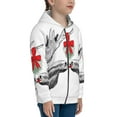 thumbnail image 5 of Sikiie Moose Kissing Under Mistletoe Zip Up Hoodie Teenage, hoodies for Teenage, Zipper Sweatshirt Jacket for Daily, Traveling-Medium, 5 of 6