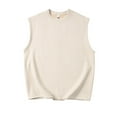 thumbnail image 3 of LADIGASU Men's Suede Tank Top Sports Pullover Round Neck Fitness Clothing Top, 3 of 8