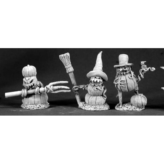 Reaper Miniatures Pumpkin Horrors (3 Pieces) #03356 Dark Heaven Unpainted Metal