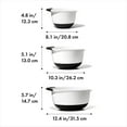 thumbnail image 3 of Good Grips 3-Piece Plastic Mixing Bowl Set - Cadet Blue, Tower Gray, Jade, Small, Medium, Large, 3 of 6
