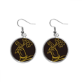 thumbnail image 1 of Hand Lotus Ear Dangle Silver Drop Earring Jewelry Woman, 1 of 3