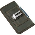 thumbnail image 4 of Luxmo 37 Large Size 6.3 Inch 6.75 X 3.75 X 0.75 Horizontal Universal Nylon Pouch With Dual Card Slots - Midgreen Green, 4 of 8