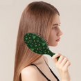 thumbnail image 2 of Green Christmas Tree and Star Pattern Hair Brush,Girls Detangling Hair Brush,Glide Through Tangles with Ease for Wet & Dry Hair,8.8"X2.8", 2 of 7