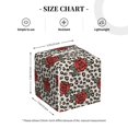 thumbnail image 4 of Fotbe Leopard Print Rose Porta Pañuelos Decorativo de Cuero, Caja Cuadrada Moderna para Pañuelos Faciales, Organizador y Dispensador 5x5x5'', 4 of 7