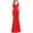 Red, variant on Ynynloco Dresses for Women Sleeveless V-Neck Slit Leg Solid Color Dresses for Cocktail Parties and Wedding Guest