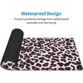 thumbnail image 4 of Brown Leopard Brown Cheetah Print Cricut Animal Print Large Mouse Pads Rectangle Long Extended Big Stitched Edge Gaming Mousepad with Non-Slip Rubber Base for Desktop Laptop Keyboard 31.5 X 11.8 Inch, 4 of 5