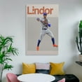thumbnail image 6 of Francisco Lindor Canvas Poster Picture Print Wall Art Poster Painting Canvas Posters Artworks Gift Room Aesthetic 16x24inch(40x60cm), 6 of 6