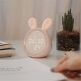 thumbnail image 4 of Sound Control Rabbit Night Lamp Desk Rechargeable Music Voice Clock Cartoon Digital Alarm Clock Electronic Display, 4 of 5
