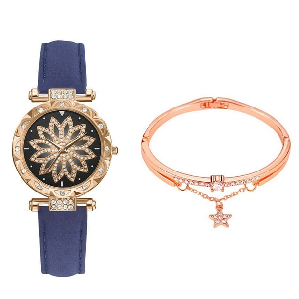 Conjunto de relojes para mujer S Tarry Sky Reloj de pulsera para mujer Casual Leather Sports Q Uart Wmkox8yii gfajkfgbkjabf1980