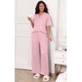 thumbnail image 5 of MINTREUS Women's Pajama Set Short Sleeve Sleepwear Set Soft Two Piece Matching Set with Pockets, 5 of 5