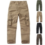 Men's Solid Color Casual Jeans Pants with Pockets for Daily Wear Workout Athletic Gym Streetwear Fashion Apparel | IhhxPro,Khaki S