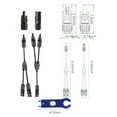 thumbnail image 3 of 10 Pairs Male/Female Solar Panel Cable Connectors with 1 to 2 Branch Y Type Branch Connector Spanner Assembly Tool for PV System IP67 Waterproof DIY Cable Accessories Tool, 3 of 8