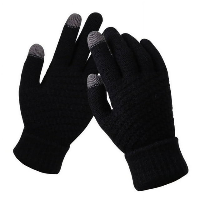 1 Paire Gants Tricotés d'Hiver pour Femmes Gants à Écran Tactile Gants Thermiques Gants Chauds par Temps Froid Ensemble pour Course Conduite Vélo Travail Randonnée Ski
