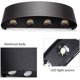 thumbnail image 2 of Aplique LED moderno para interior/exterior IP65 resistente al agua 8W, punto inferior, aluminio, 2 of 5