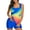 Deep Blue, variant on Plus Size Tankini Swimsuits for Women Padded Swimsuits Set Push Up Tankini Tops with Shorts Two Piece Bathing Suits