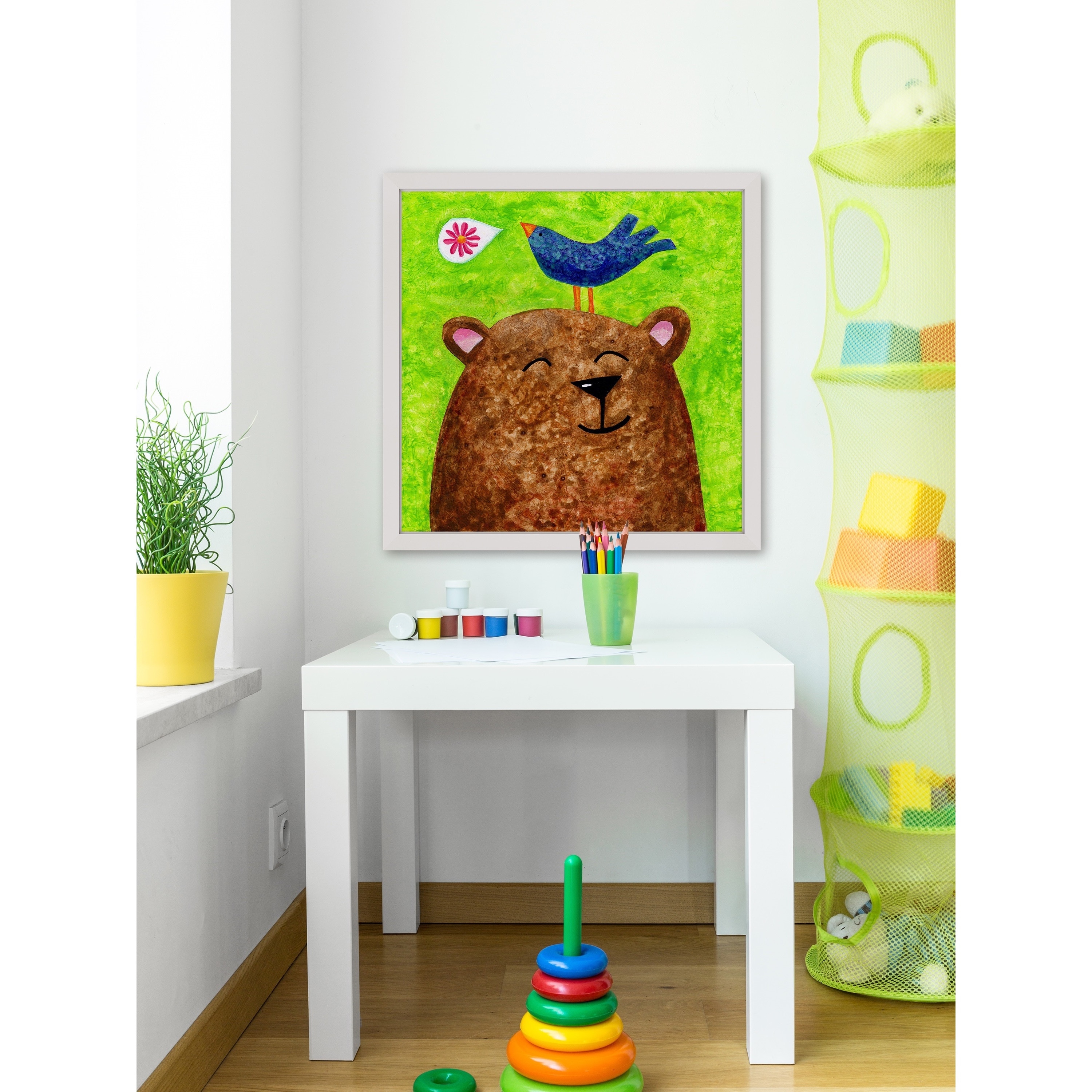 Marmont Hill - "A Beary Happy Song" by Janet Nelson Framed Painting Print
