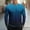 Blue, variant on Men's Ombre Long Sleeve Shirt - Poly-Cotton Blend, Breathable Quick Dry, All-Season Casual Workout, Black, Size 2XL