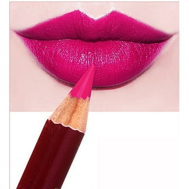 DXOUPM Semi-Matte Finish Lip Liner Pencil Lipstick Long Lasting and Waterproof Hot Pink