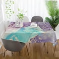thumbnail image 5 of Coolnut Outdoor & Indoor Rectangle Tablecloth,Blue Purple Marble Texture Dinner Table Cover for Patio, Picnic, Holiday Party 54x54In, 5 of 7