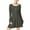 Olive, variant on Womens Juniors Bell Sleeves Scoop Neck Mini Dress