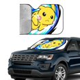 thumbnail image 4 of Windshield Sun Shade Foldable Car Front Window Sunshade For Car Suv Trucks Vans - Best Heat Shield Blocker Visor Cover Blocks Uv Rays And Keeps Your Vehicle Cool-Medium, 4 of 5