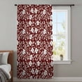 thumbnail image 4 of Red White Floral Sheer Curtains 63 Inches Long, Farmhouse Retro Botanical Leaves Light Filering Curtains, Breathable Simi Curtain Privacy Drapes for Living Room Bedroom Lightweight Window Treatment, 4 of 9