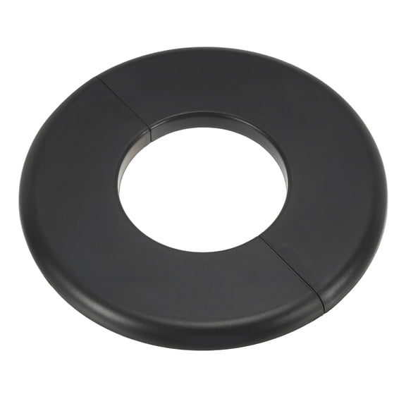 Wall Split Flange, ABS Self-Adhesive Escutcheon Plate for 51mm/2" Diameter, Water Pipe Cover for Kitchen Toilet Faucet Decoration, Black