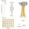 thumbnail image 2 of 50pcs Cotton Candle Wicks 8 inch with 50pcs Candle Wick Stickers 50pcs Candle Wick Centering Device for DIY Candle Making Kit DIY, 2 of 7