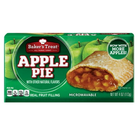 Baker s Treat Apple Lunchbox Pie 4 oz – (Pack of 2)