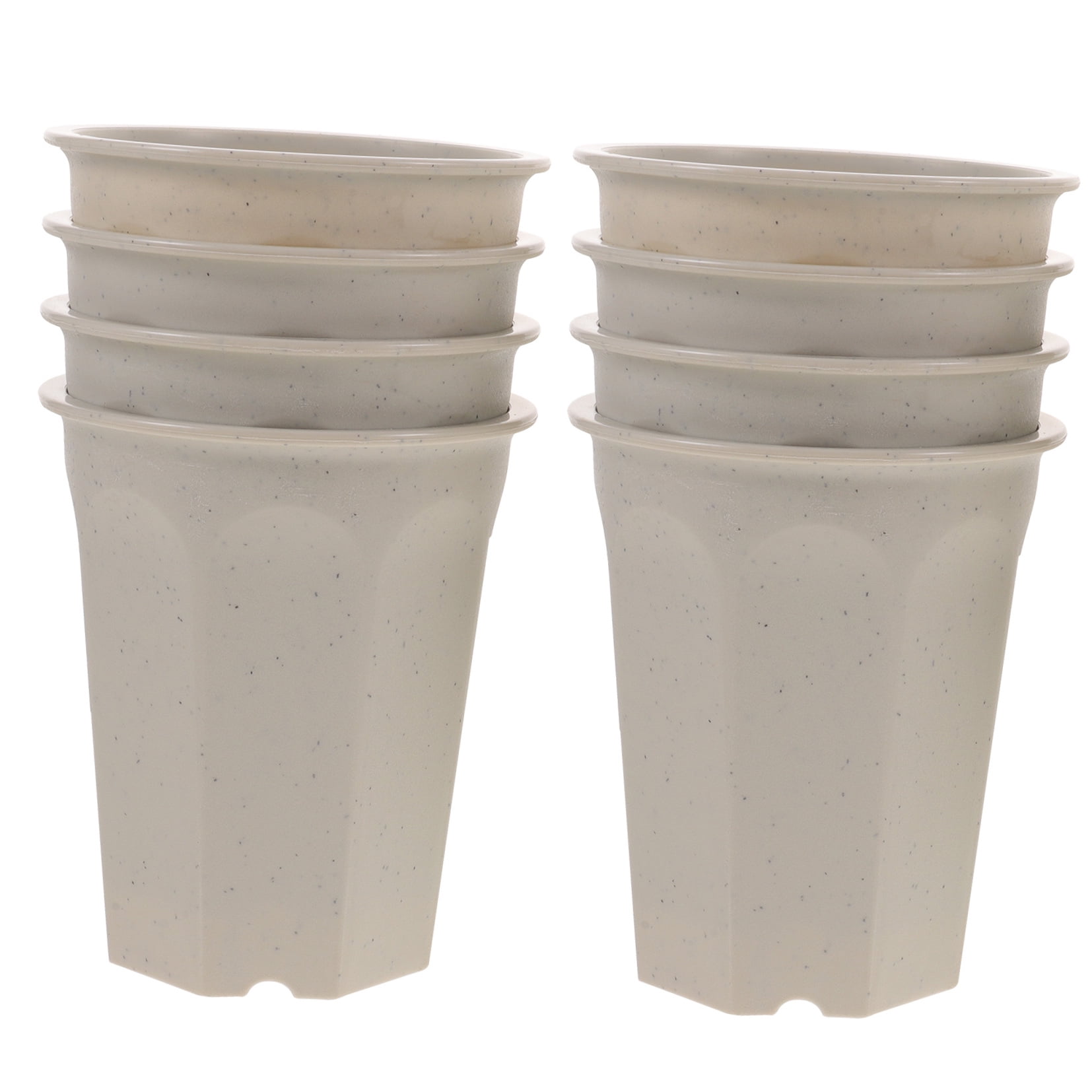 Mobestech Round Plastic Planter Pots for Indoor Outdoor Gardening, Lightweight Plant Containers and Protective Covers