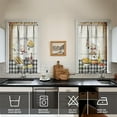 thumbnail image 4 of Fat Chef Kitchen Curtains Valances and Tiers Set for Windows, Vintage Bathroom Window Curtain Valance 2 Piece Sets,Kitchen Decor for Living Room,27.5"x39", 4 of 4