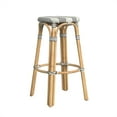 thumbnail image 4 of Butler Specialty Company Tobias Round Rattan 30" Bar Stool - Gray & White Stripe, 4 of 7