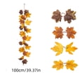 thumbnail image 3 of Qocolcyl Wedding Garland 68" Thanksgiving Decoration,Vintage Artificial Maple Leaf Garland,Autumn Harvest Faux Fall Leaves Hanging Swag,Arch Front Door Farmhouse Indoor Outdoor Holiday Decor Supplies, 3 of 8