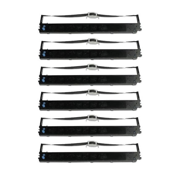 PrinterDash Compatible Replacement for Okidata MICROLINE 621/MICROLINE 691/MICROLINE 691N/ML-621/ML-691/ML-691N Black Printer Ribbons (6/PK) (87020)