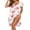 White Floral, variant on Ekouaer Women's Nightshirt Short Sleeve Button Down Nightgown V-Neck Sleepwear Pajama Dress