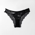 thumbnail image 6 of Panties for Women,Lace Low Rise Hollow Out Triangle Panties Comfortable Breathable Lift Underwear,Womens Underwear,Black,L, 6 of 6