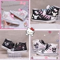 thumbnail image 2 of Zapatos altos suaves de Hello Kitty para niñas, zapatillas de lona con dibujos animados de Anime, a la moda, combinan con todo, para estudiantes, 2 of 4