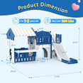 thumbnail image 5 of Vipuse 9 in 1 Indoor Infant Toddler Playground Slides Playset for Backyard Home, Blue & Gray, 5 of 11