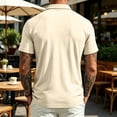 thumbnail image 5 of BRANROY Men's Short Sleeve Golf Polo - Shirt Casual Collared Top for Men, Lightweight Breathable Summer Shirts, Father's Day Gift, Mens Casual Shirts,Beige,L, 5 of 8