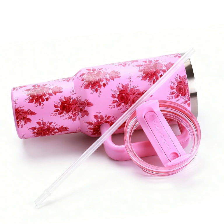 Hi Peach Layne 40 oz Pink Beauty Insulated Tumbler with Nail File