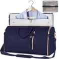 thumbnail image 3 of New Large PU Folding Suit Storage Bag Large Capacity Hand Luggage Bag Travel Bag Multi Function Cream, 3 of 6